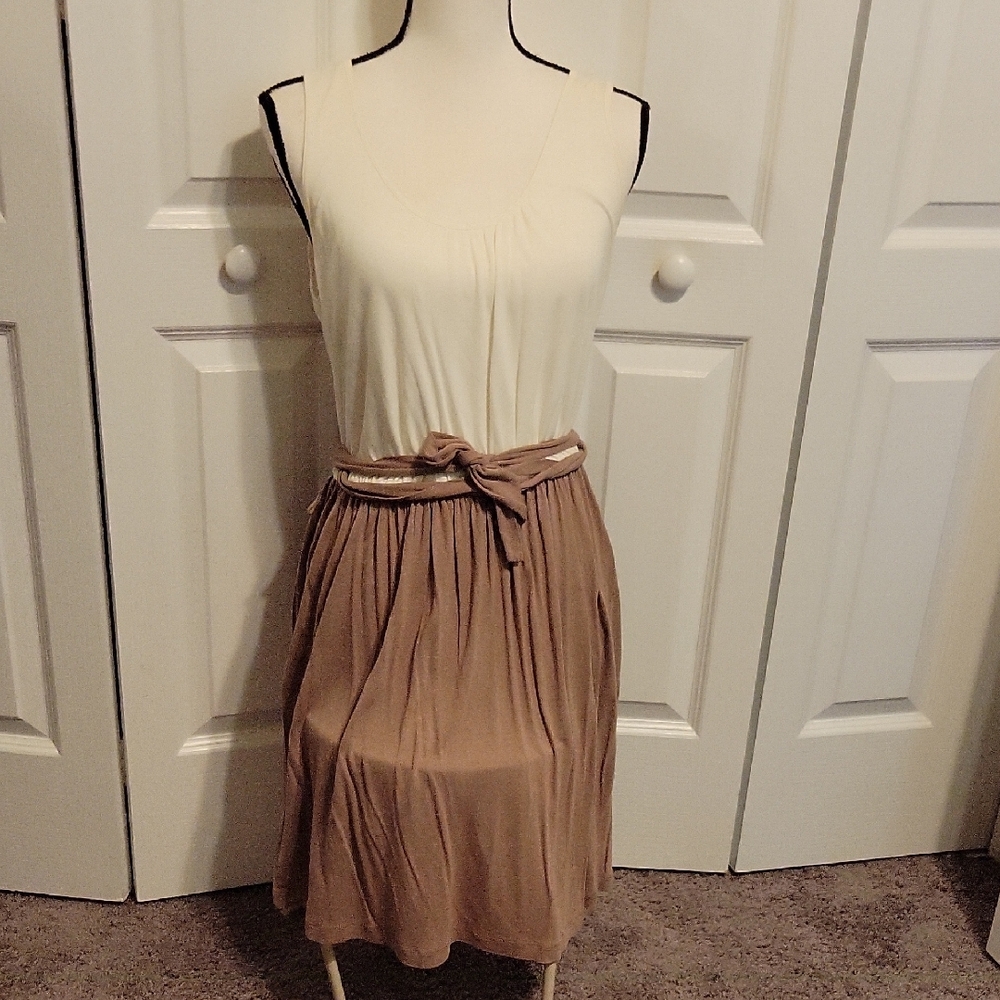Elegant Tan Tank Dress New Lg